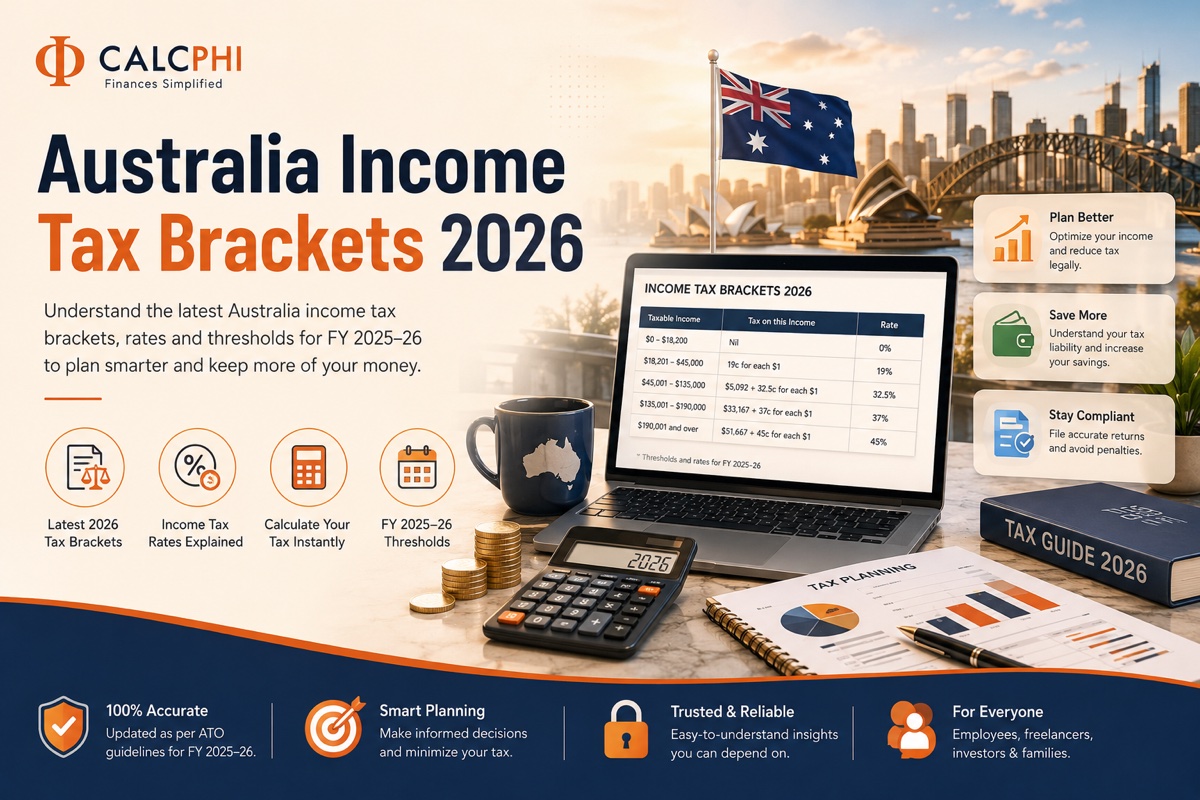 Australia Income Tax Brackets 2026 — rates, thresholds and worked examples