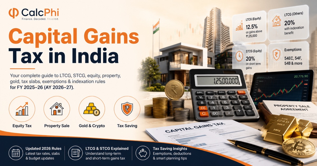 Capital Gains Tax in India: Complete Guide for FY 2025-26