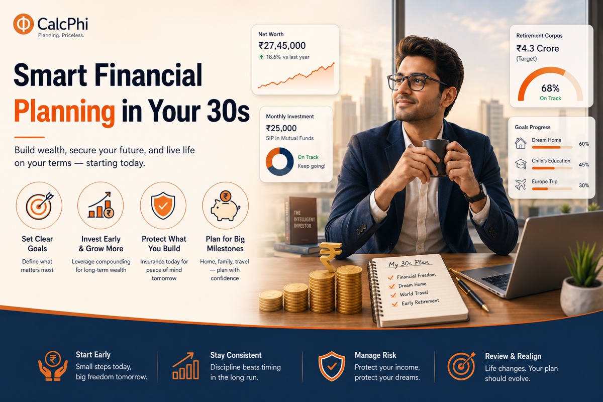 Smart financial planning in your 30s India 2026 — build wealth, secure your future, and achieve life goals with a structured money plan