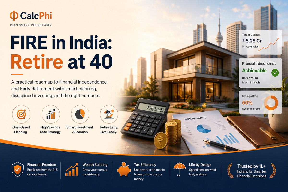 FIRE in India: retire at 40 with goal-based planning, high savings rate strategy and smart investment allocation
