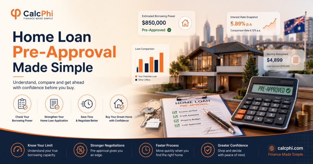Home loan pre-approval made simple — borrowing power, loan comparison and buying with confidence in Australia
