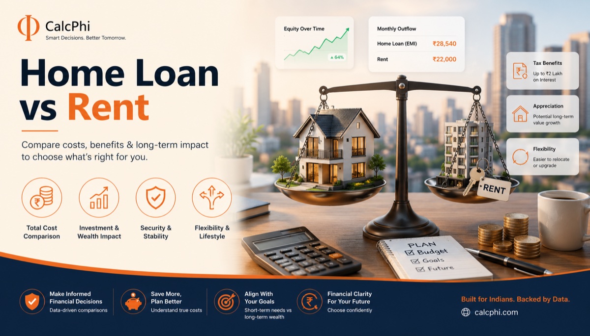 Home Loan vs Rent in India: compare costs, tax benefits, and long-term wealth impact