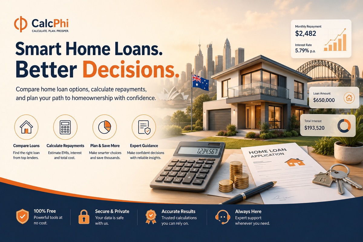 Smart home loans and better decisions — compare loans, calculate repayments and plan your path to homeownership in Australia