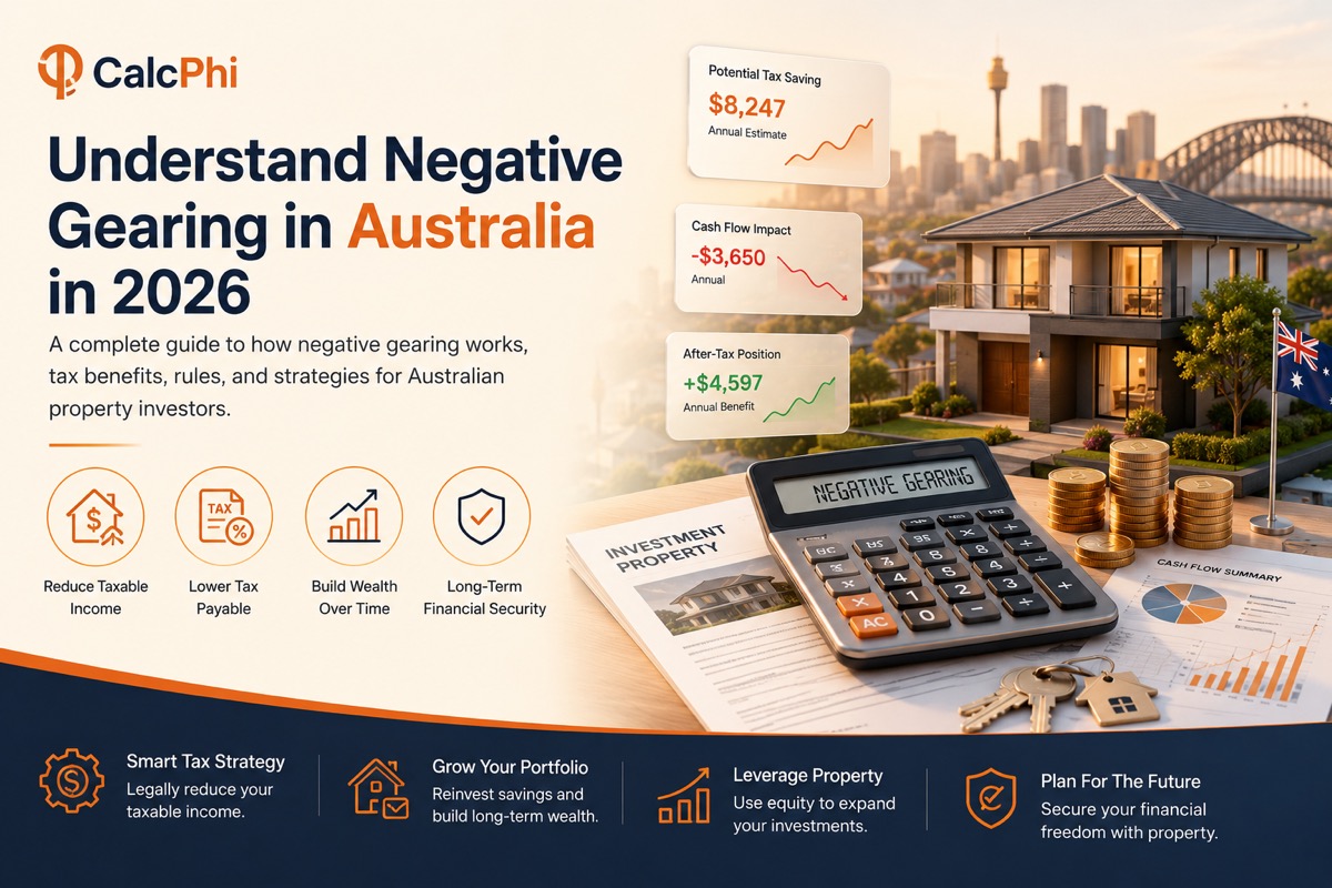 Understand negative gearing in Australia 2026 — tax benefits, cash flow impact, rules and strategies for property investors