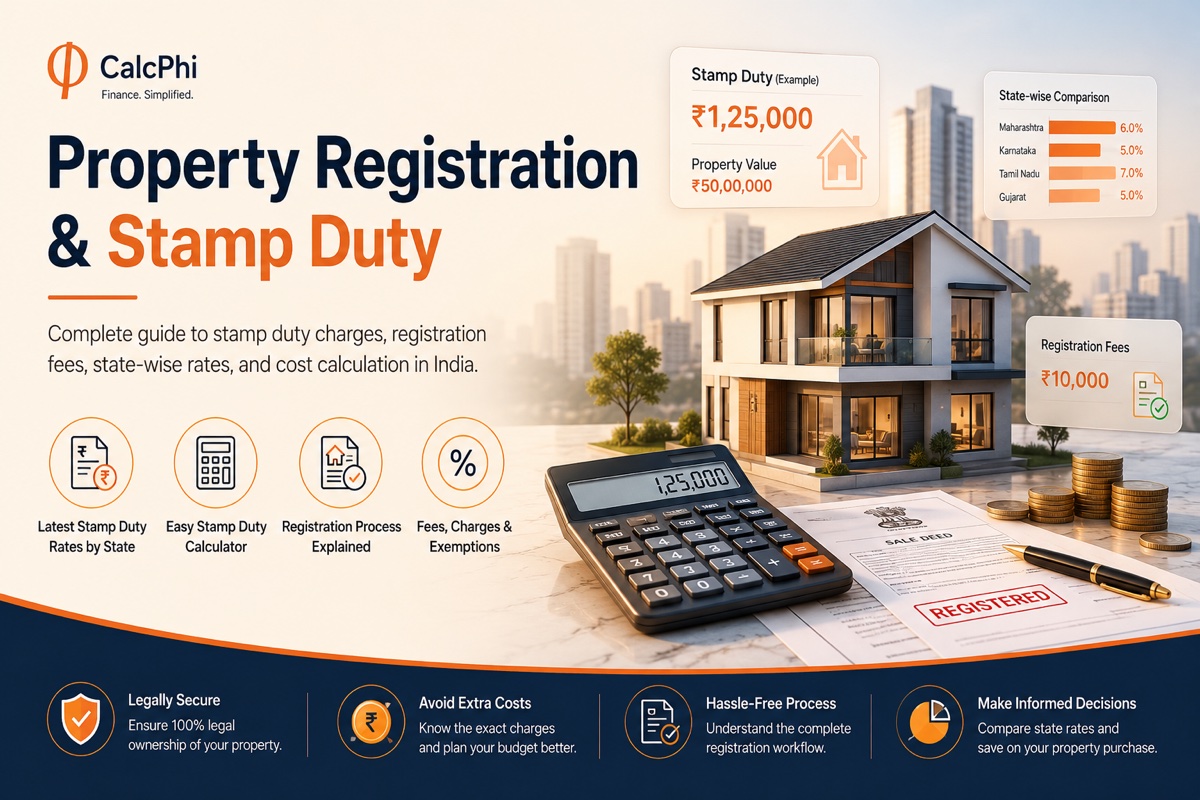 Property registration and stamp duty in India 2026 — complete guide to state-wise rates, registration fees, and cost calculation