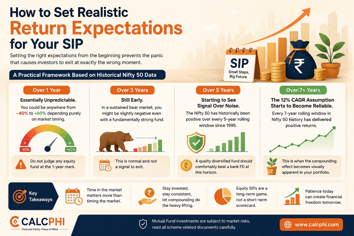 How to set realistic return expectations for your SIP — CalcPhi